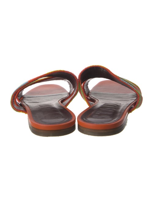 Staud Leather Beaded Accents Slides