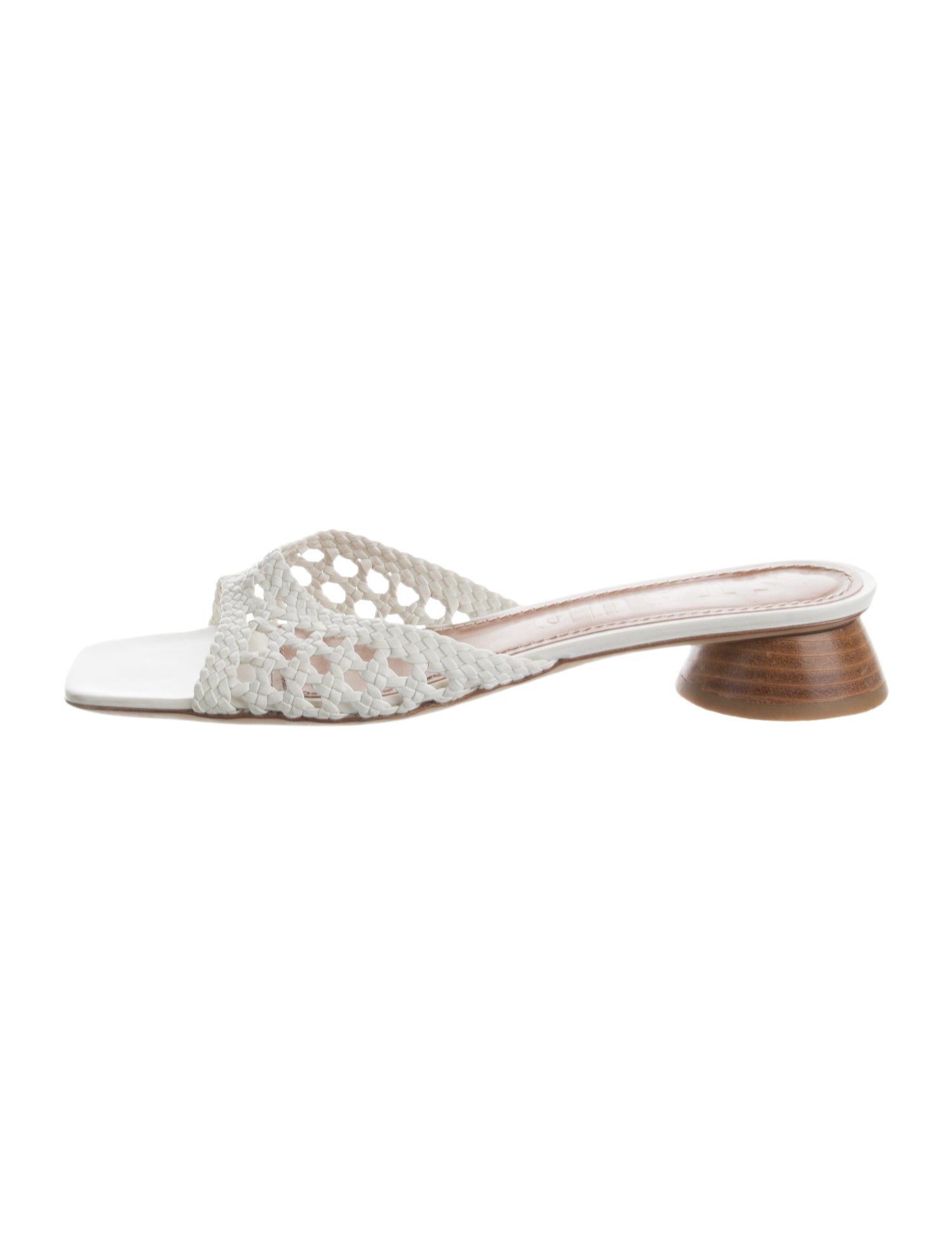 Staud Leather Braided Accents Slides