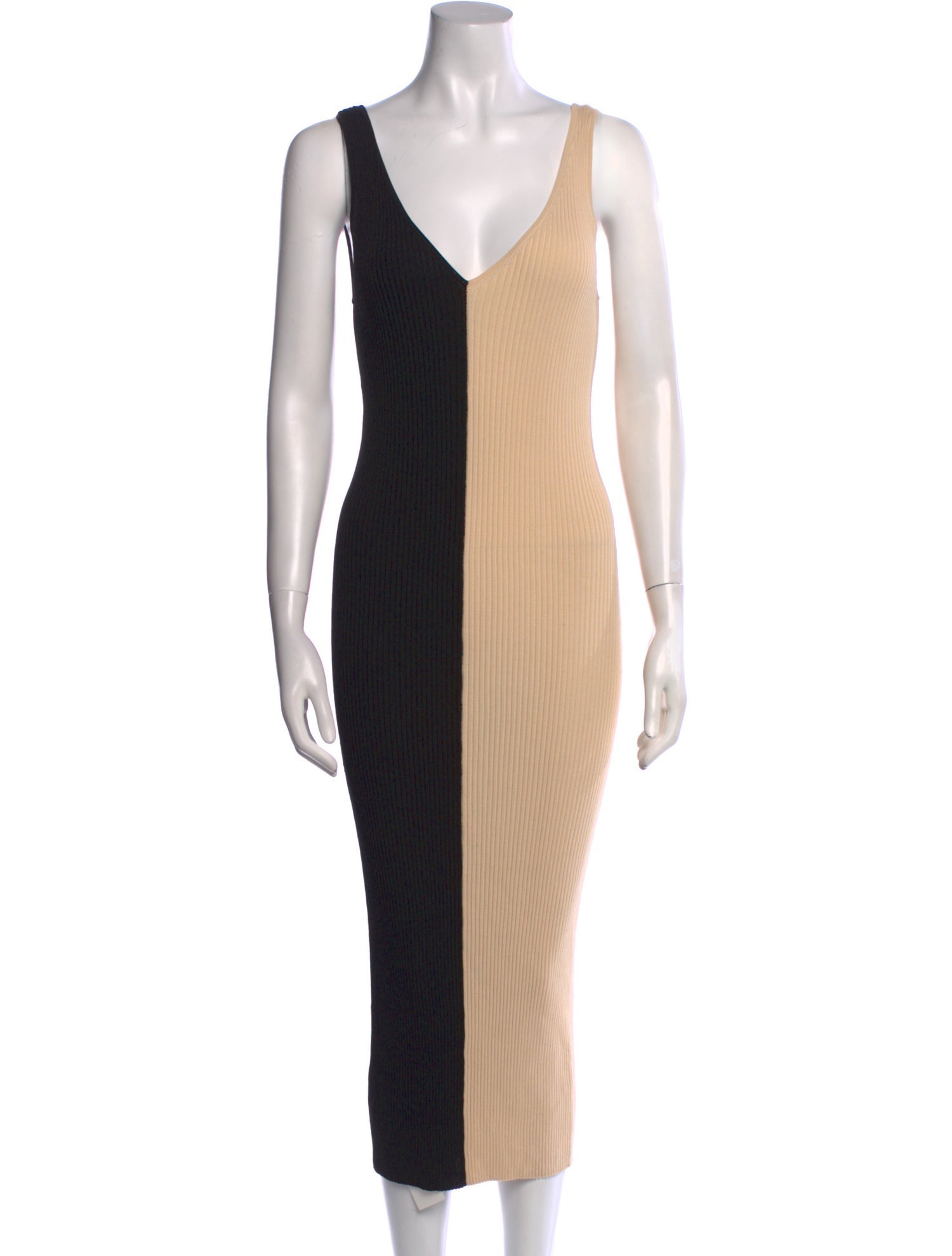 Staud Colorblock Pattern Long Dress