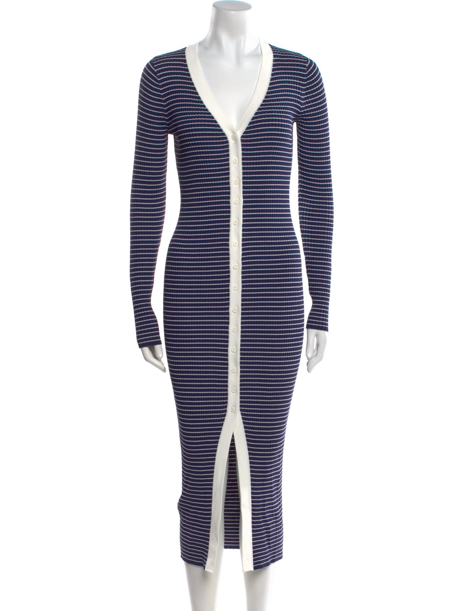 Staud Striped Long Dress