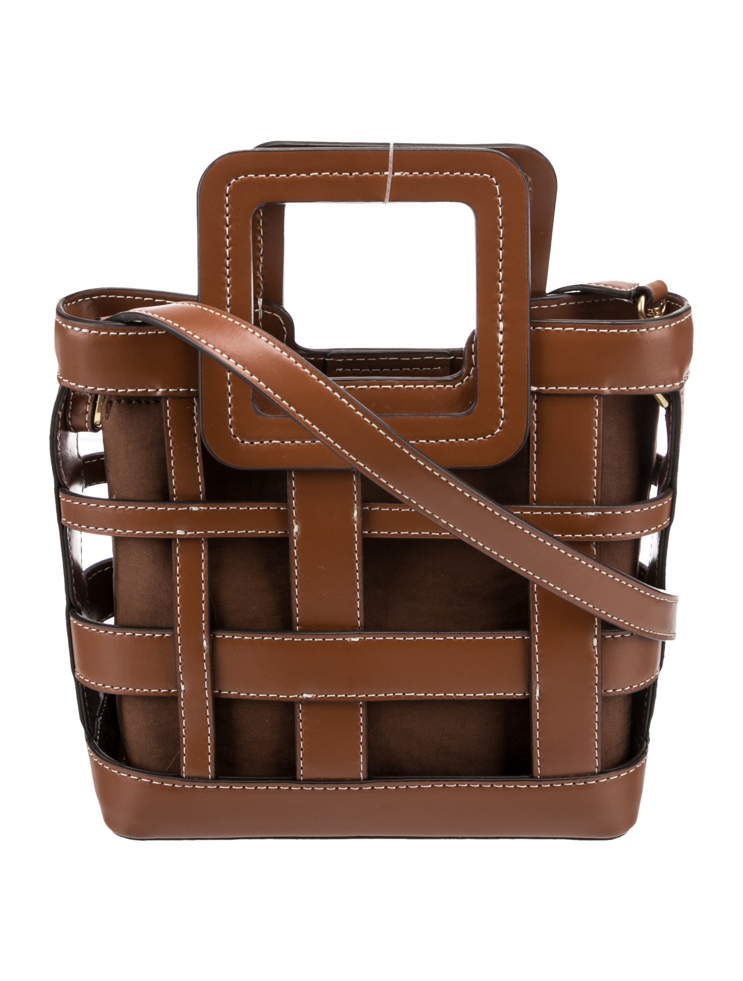 Staud Leather Top Handle Bag