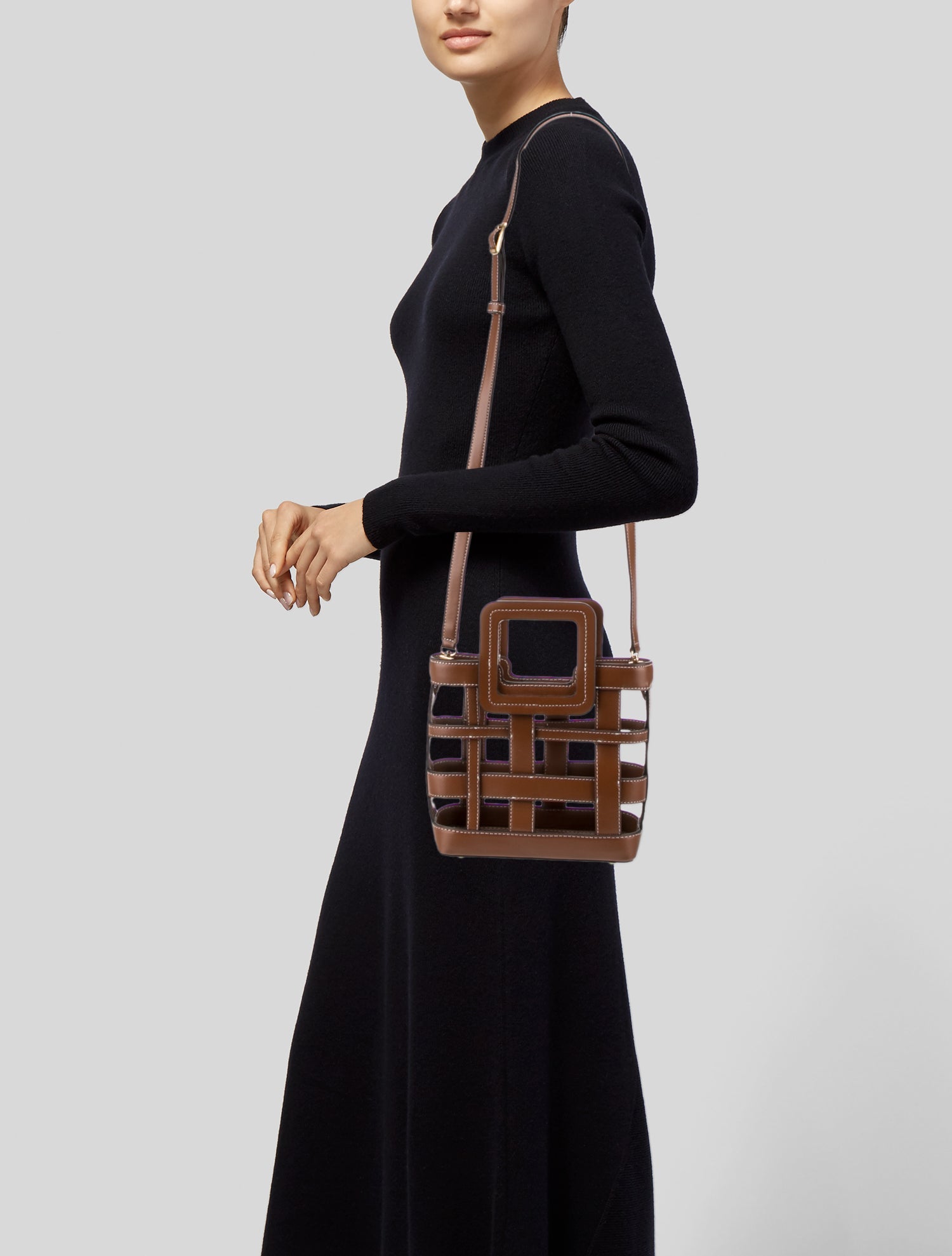 Staud Leather Top Handle Bag