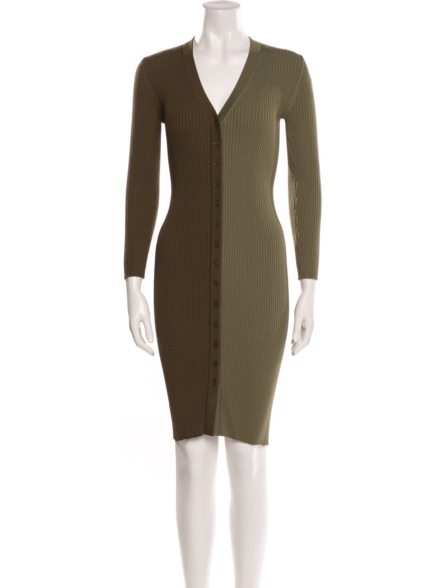 Staud Colorblock Pattern Knee-Length Dress