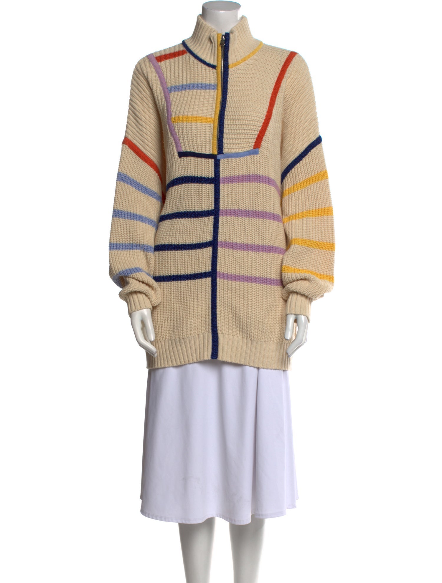 Staud Striped Turtleneck Sweater