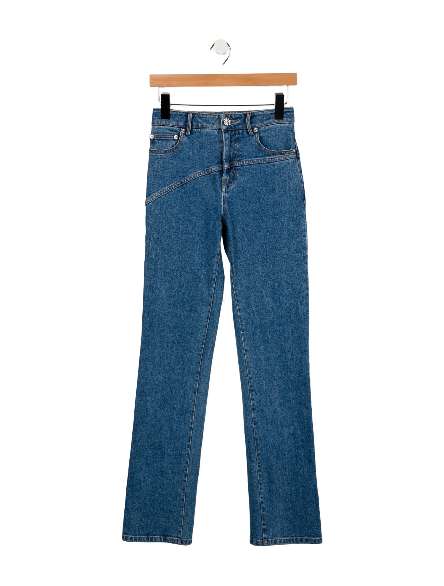 Staud High-Rise Straight Leg Jeans