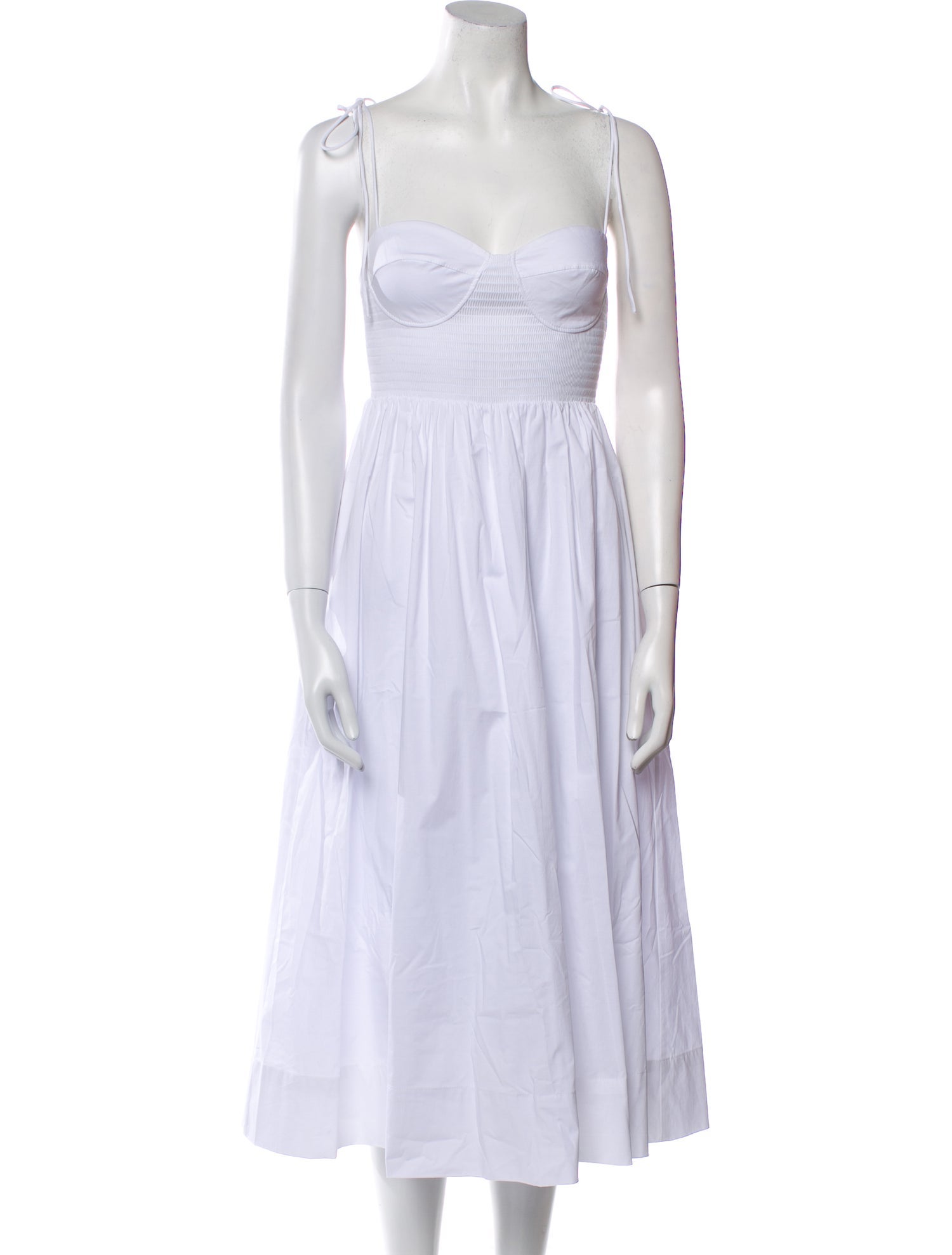 Staud Square Neckline Midi Length Dress