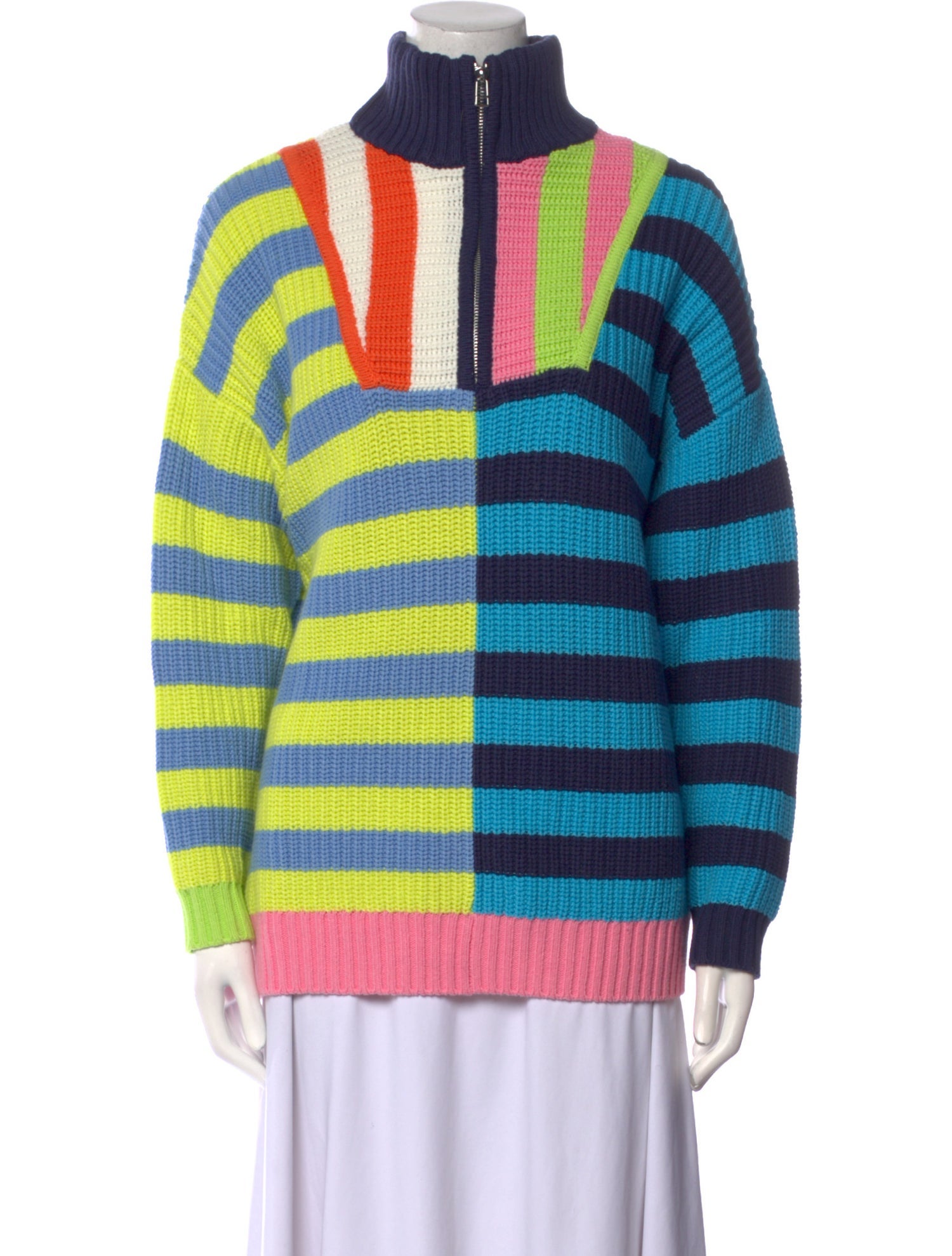 Staud Striped Turtleneck Sweater