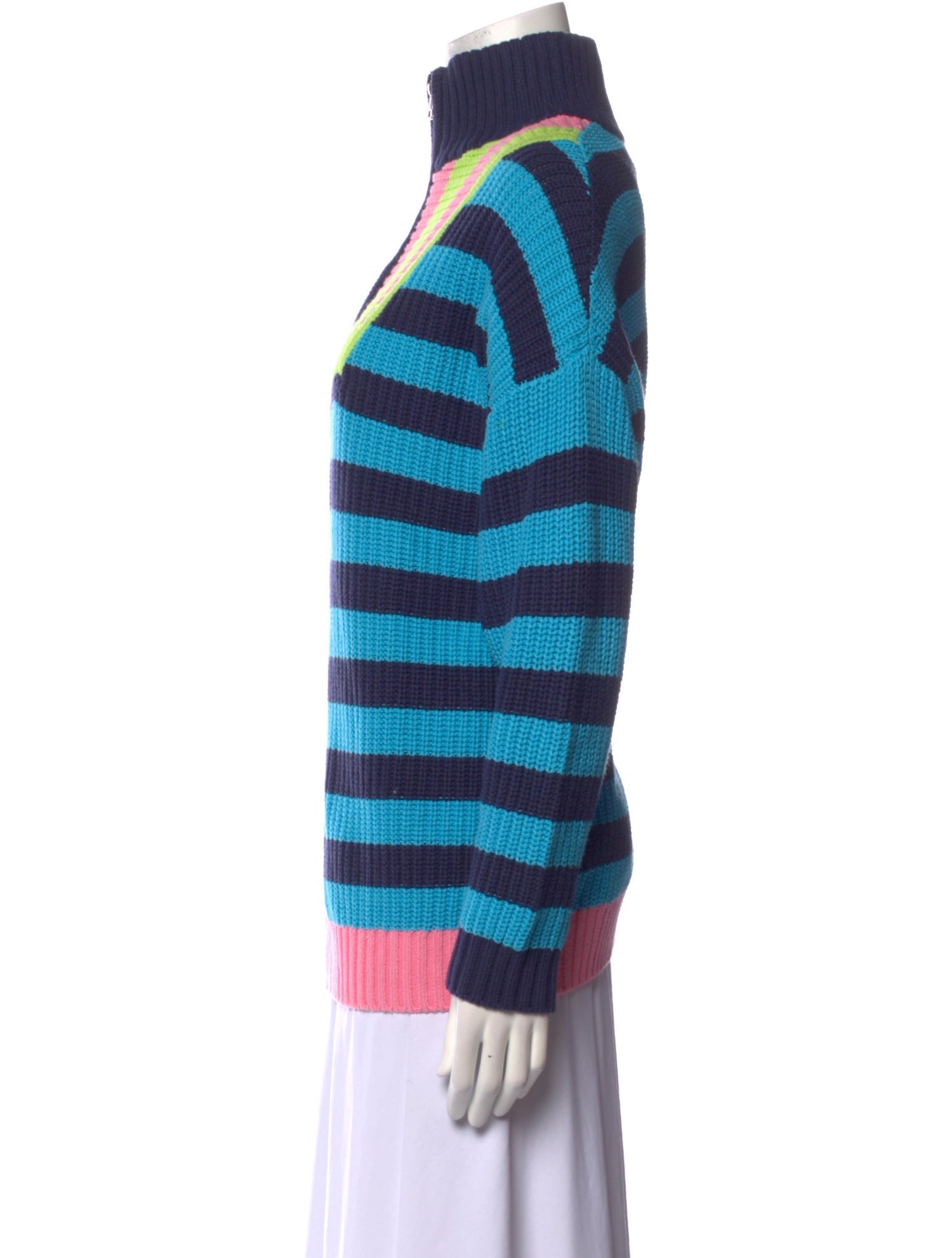 Staud Striped Turtleneck Sweater