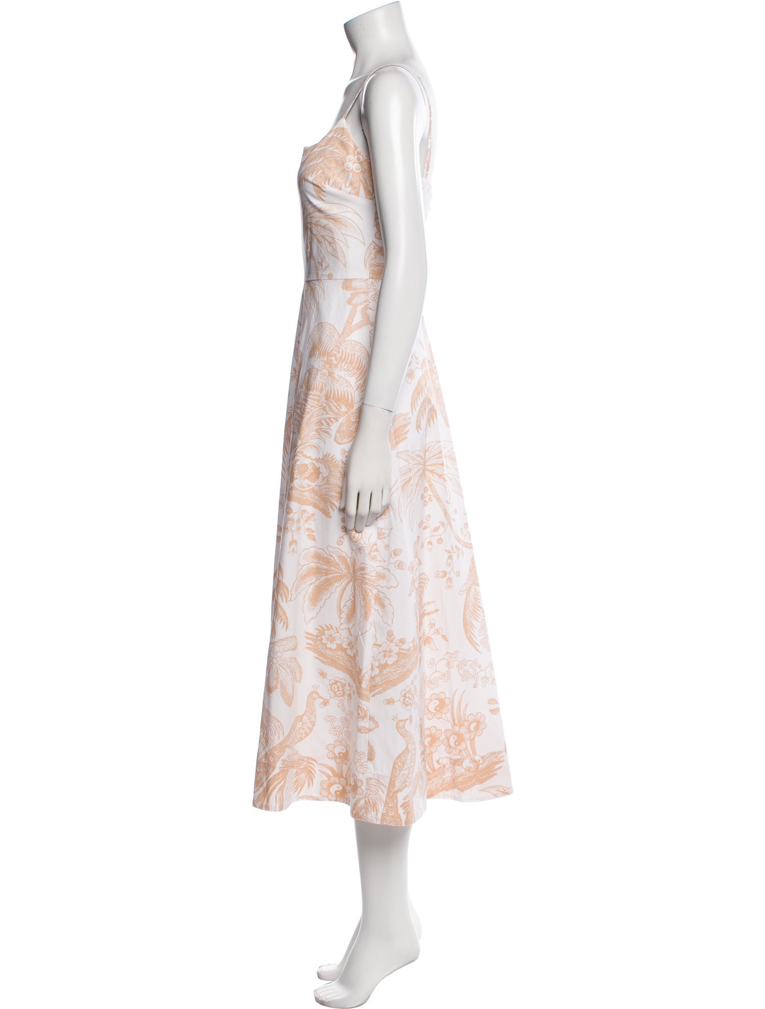 Staud Floral Print Long Dress