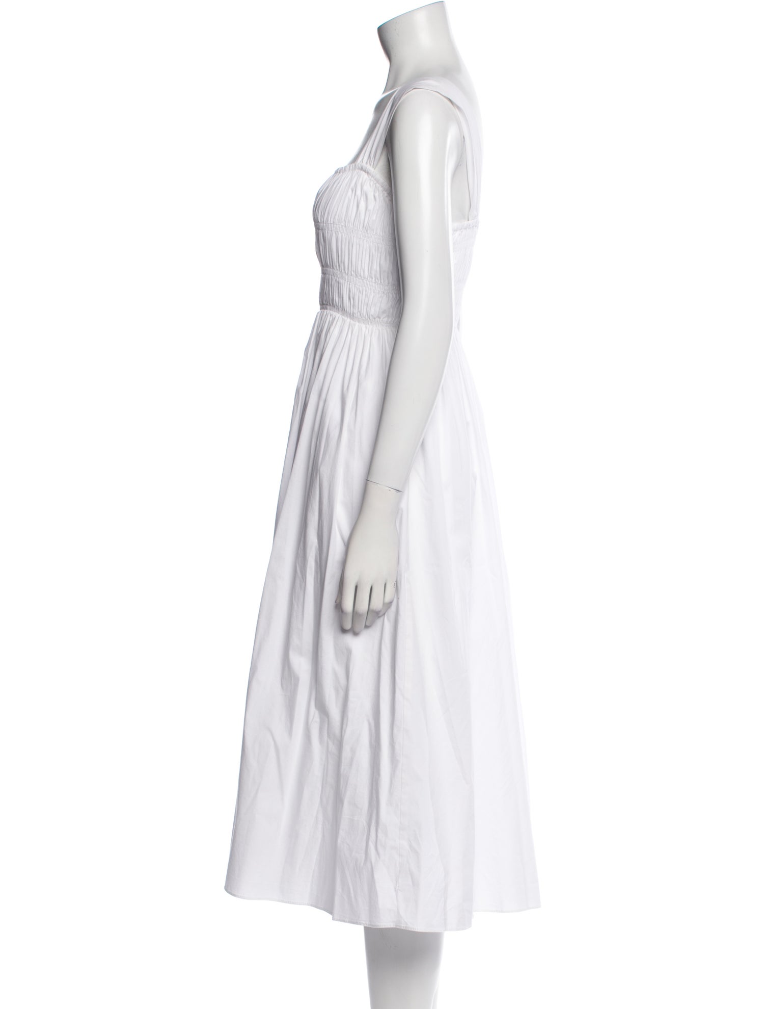 Staud Square Neckline Midi Length Dress