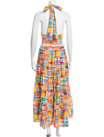 Staud Plaid Print Skirt Set