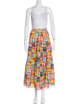 Staud Plaid Print Skirt Set