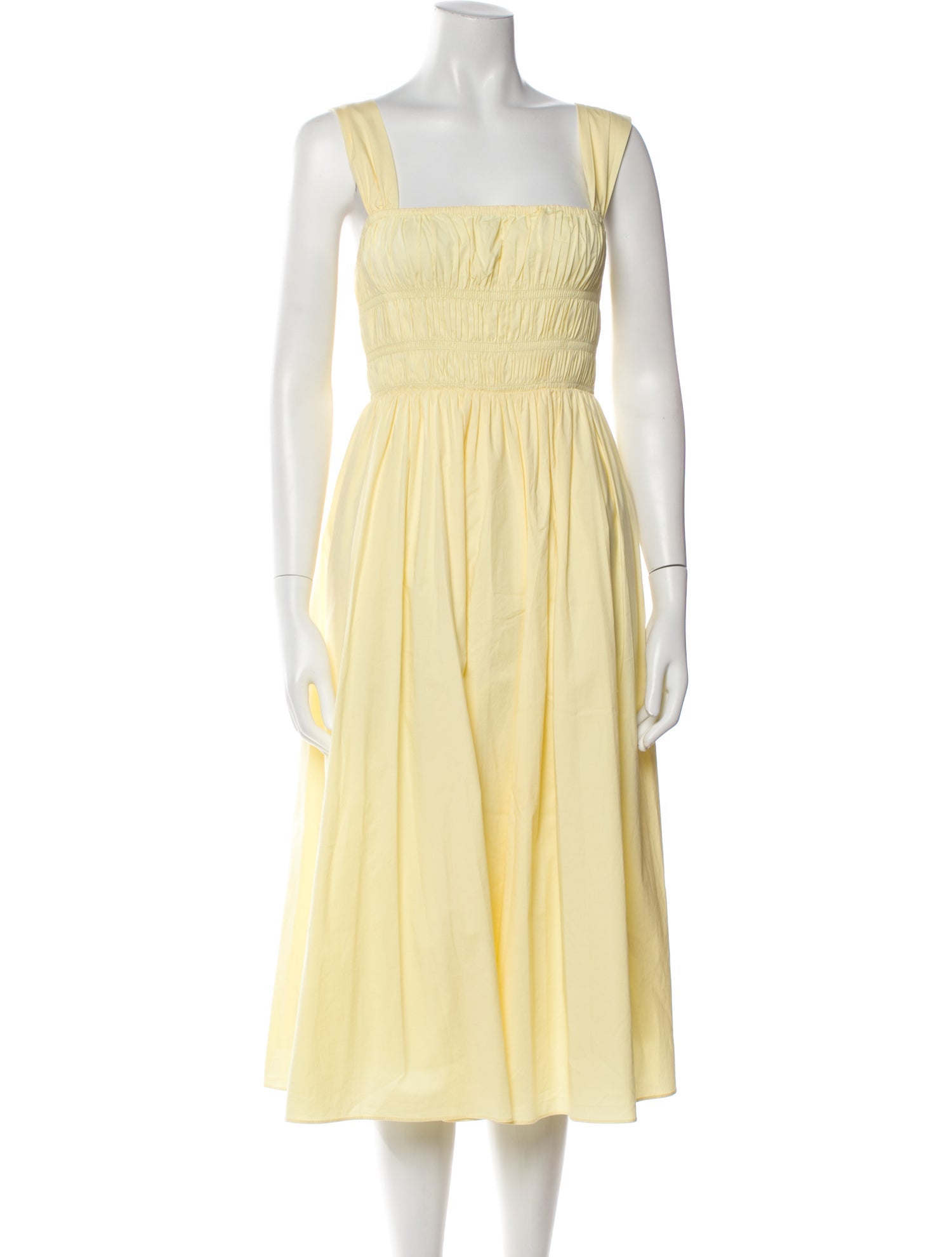 Staud Square Neckline Midi Length Dress