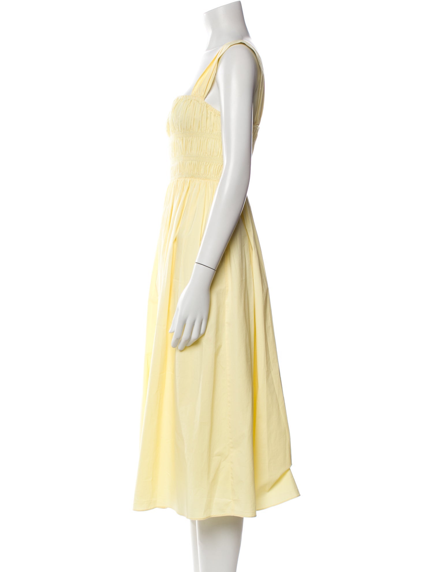 Staud Square Neckline Midi Length Dress