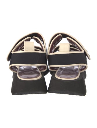 Staud Neoprene Colorblock Pattern Slingback Sandals