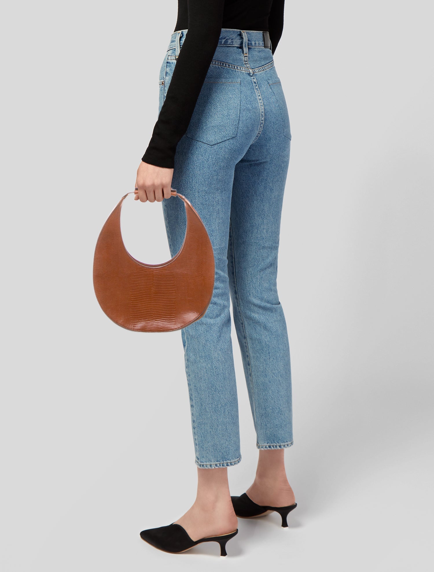 Staud Leather Top Handle Bag