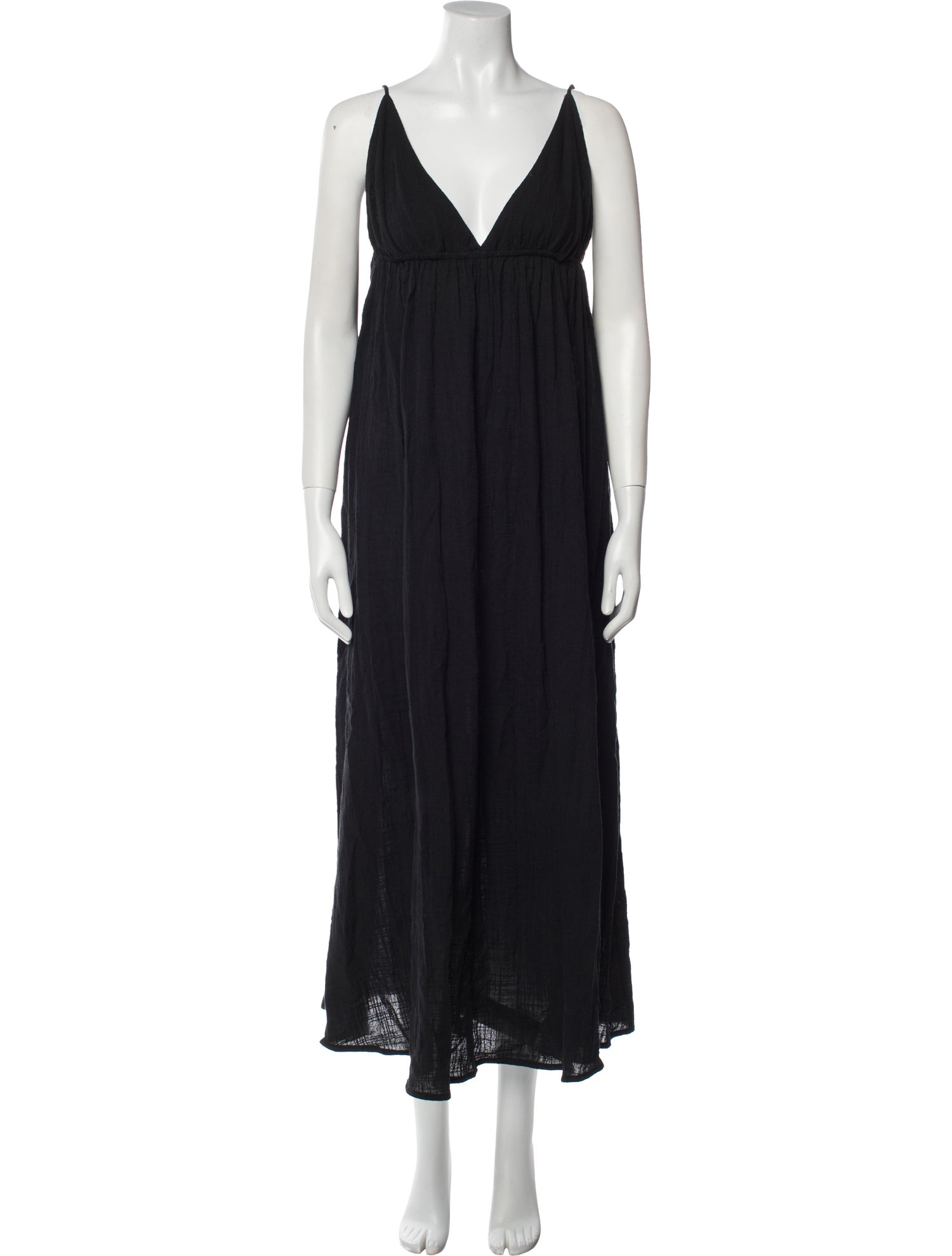 Staud V-Neck Long Dress