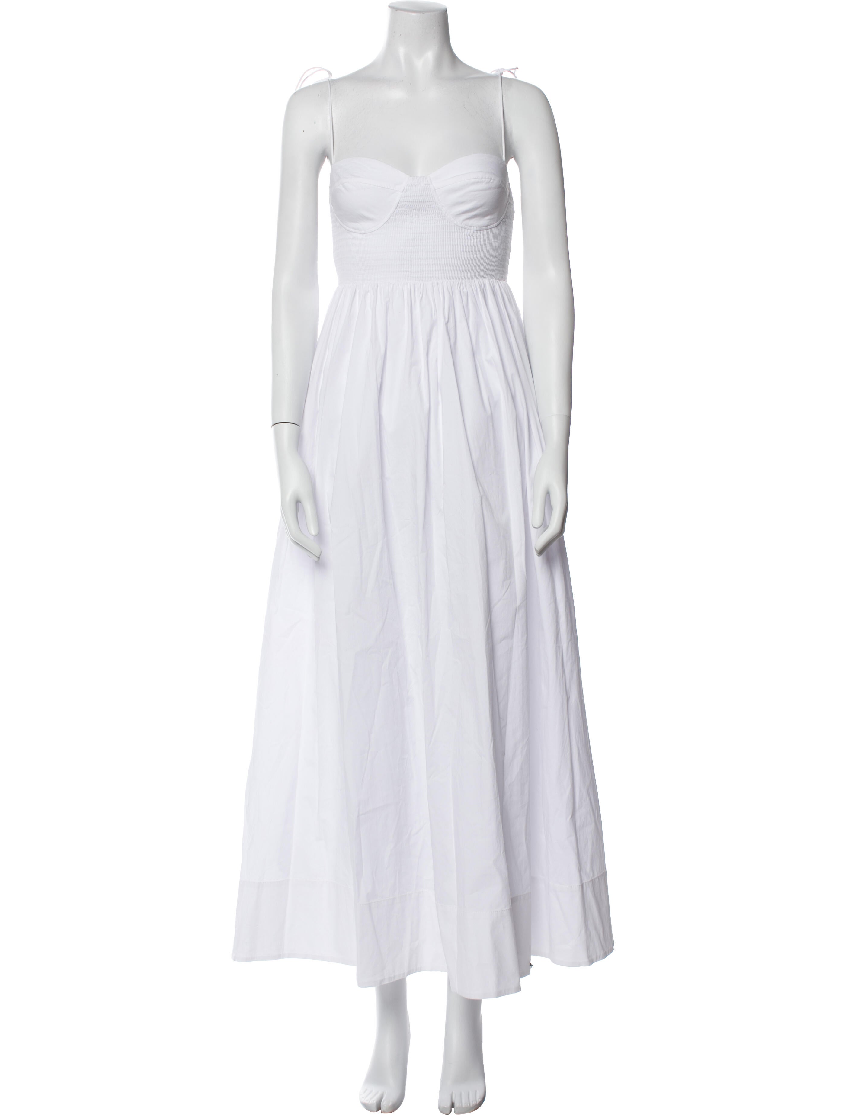 Staud Square Neckline Midi Length Dress