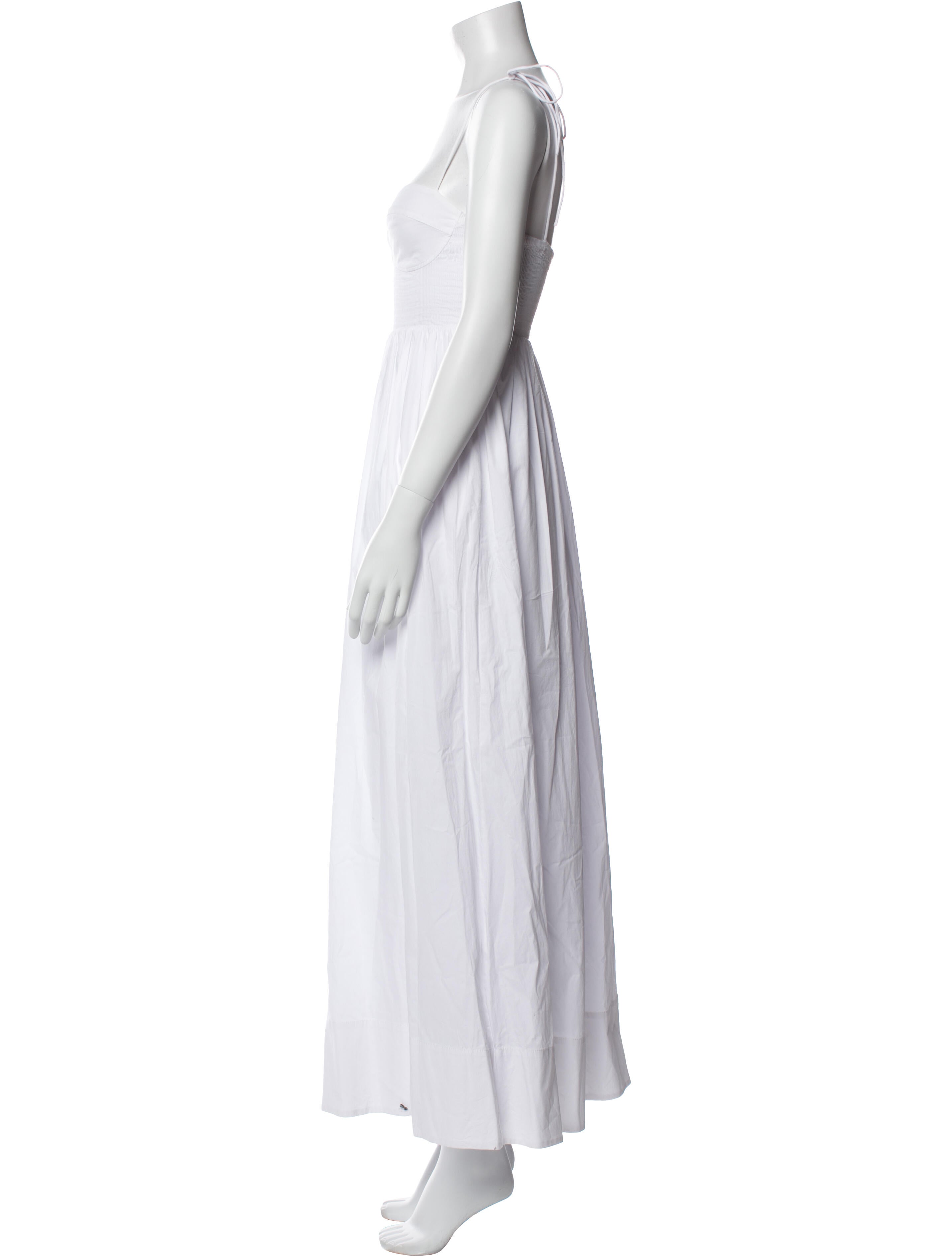 Staud Square Neckline Midi Length Dress