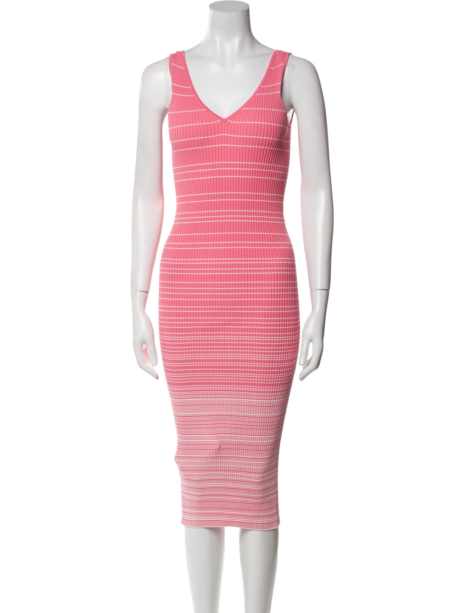 Staud Striped Midi Length Dress