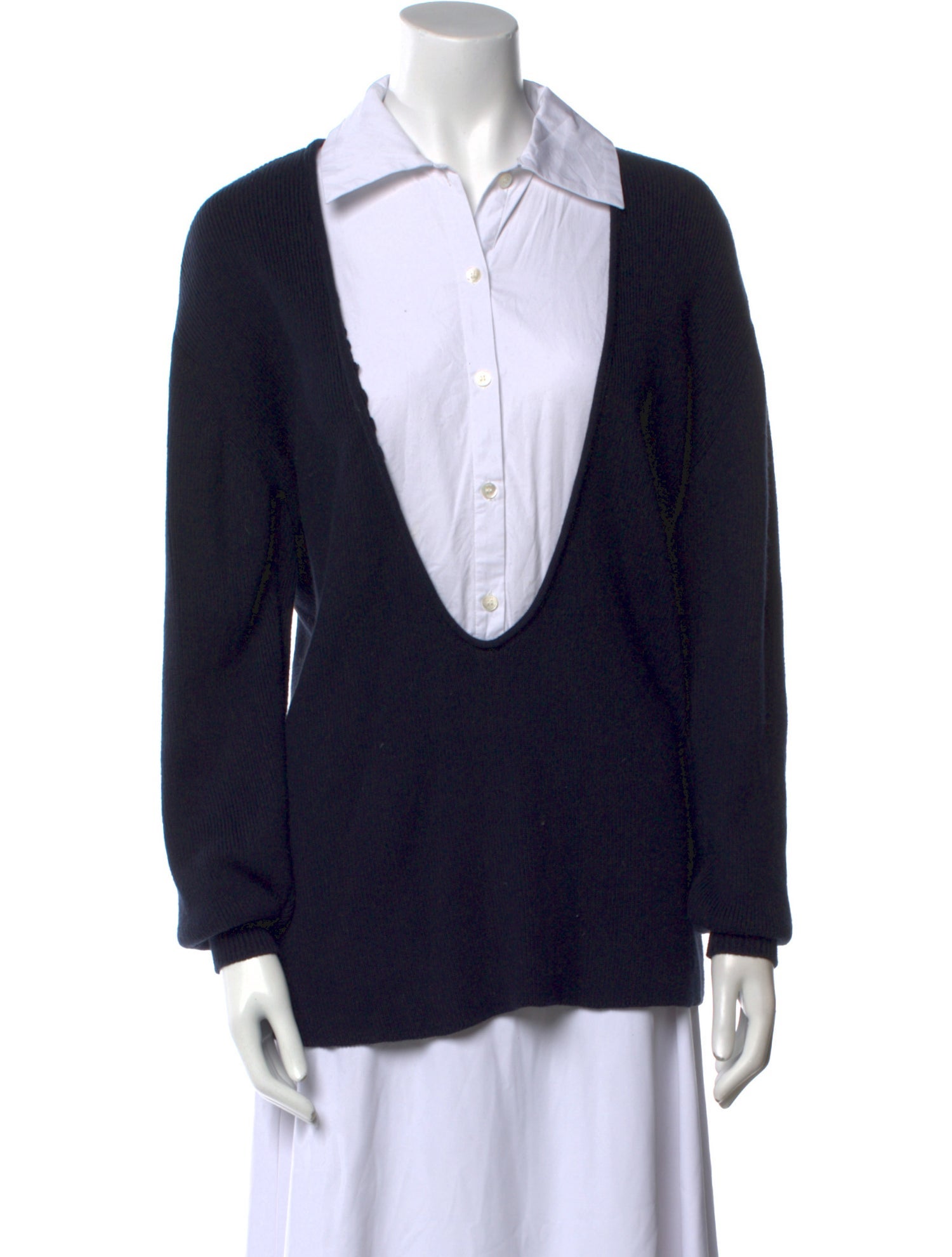 Staud Plunge Neckline Sweater