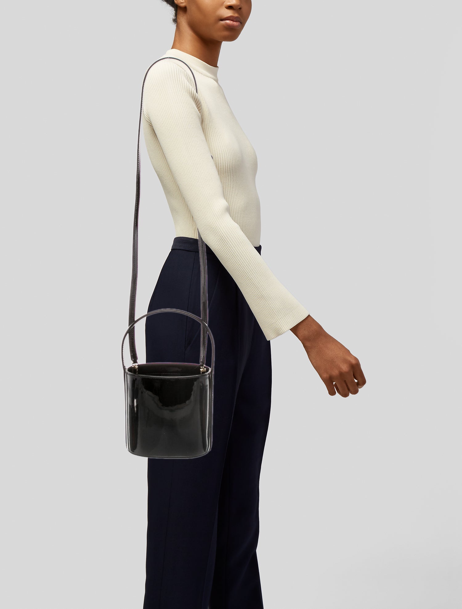 Staud Patent Leather Bucket Bag