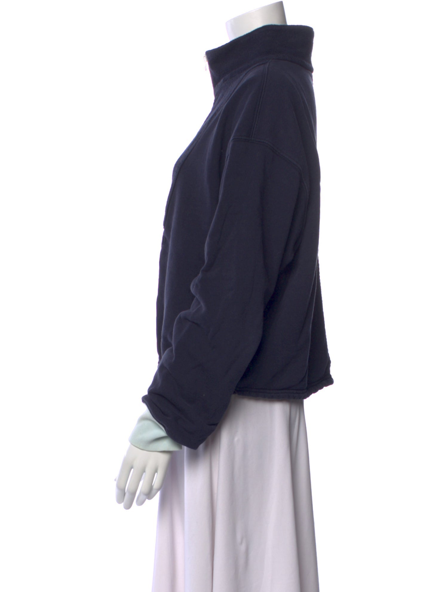 Staud Mock Neck Long Sleeve Sweatshirt