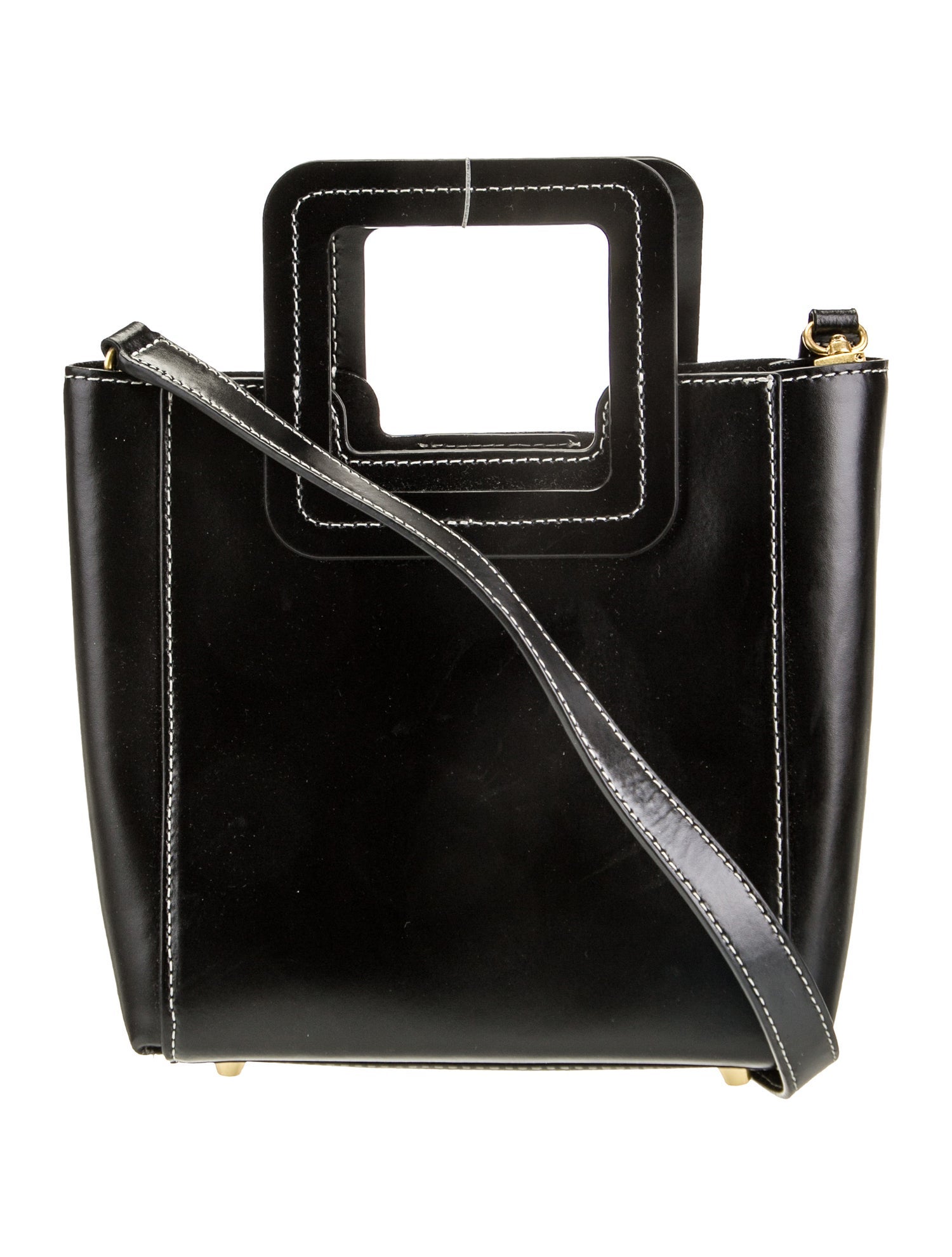 Staud Leather Top Handle Bag