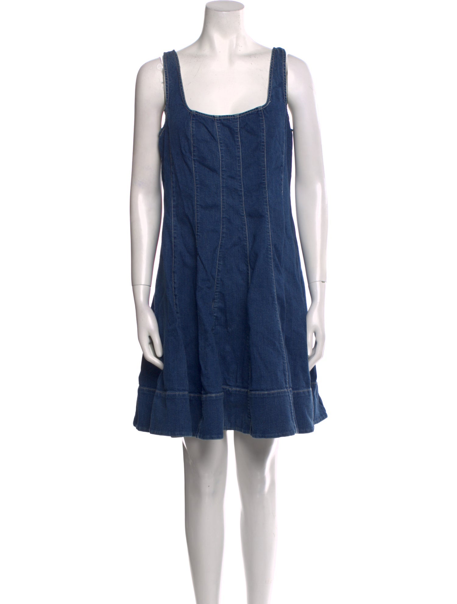 Staud Square Neckline Mini Dress