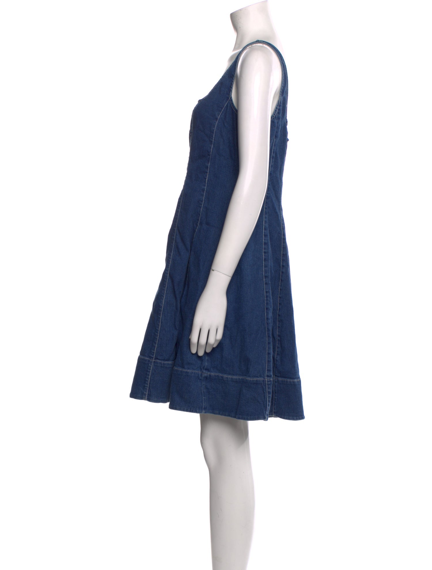 Staud Square Neckline Mini Dress