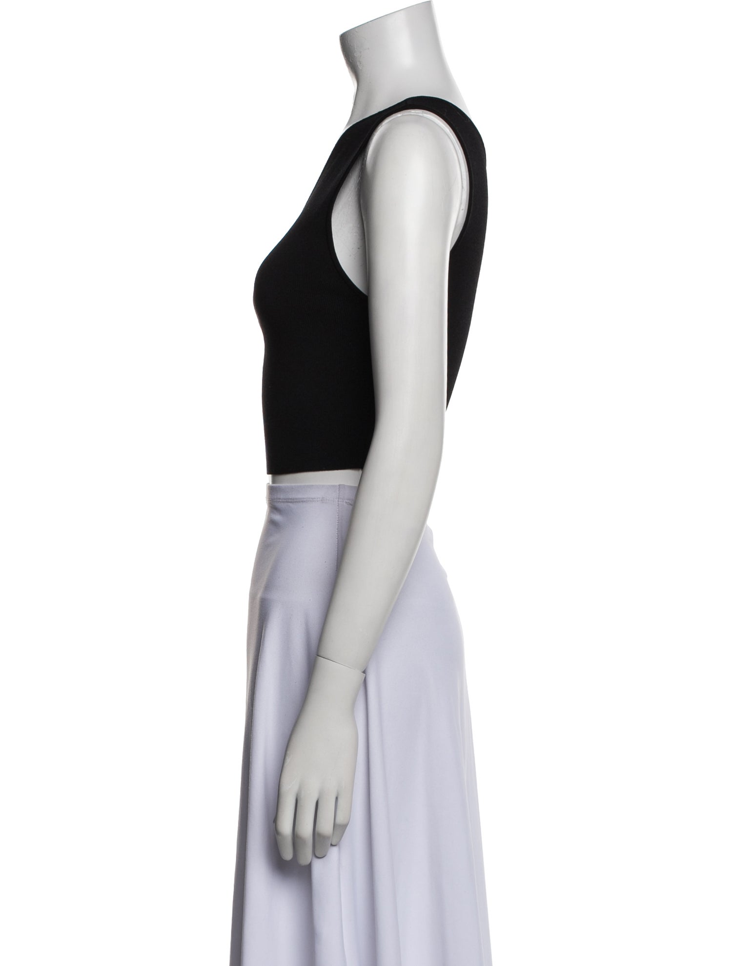 Staud One-Shoulder Sleeveless Crop Top