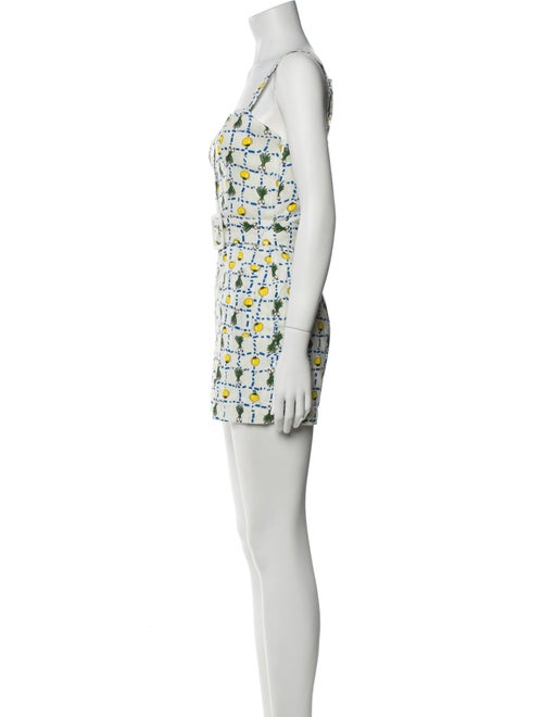 Staud Linen Floral Print Romper