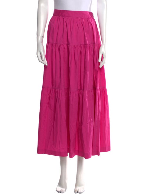 Staud Pleated Accents Midi Length Skirt
