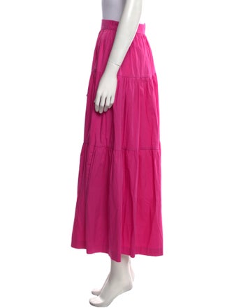 Staud Pleated Accents Midi Length Skirt