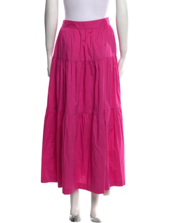 Staud Pleated Accents Midi Length Skirt