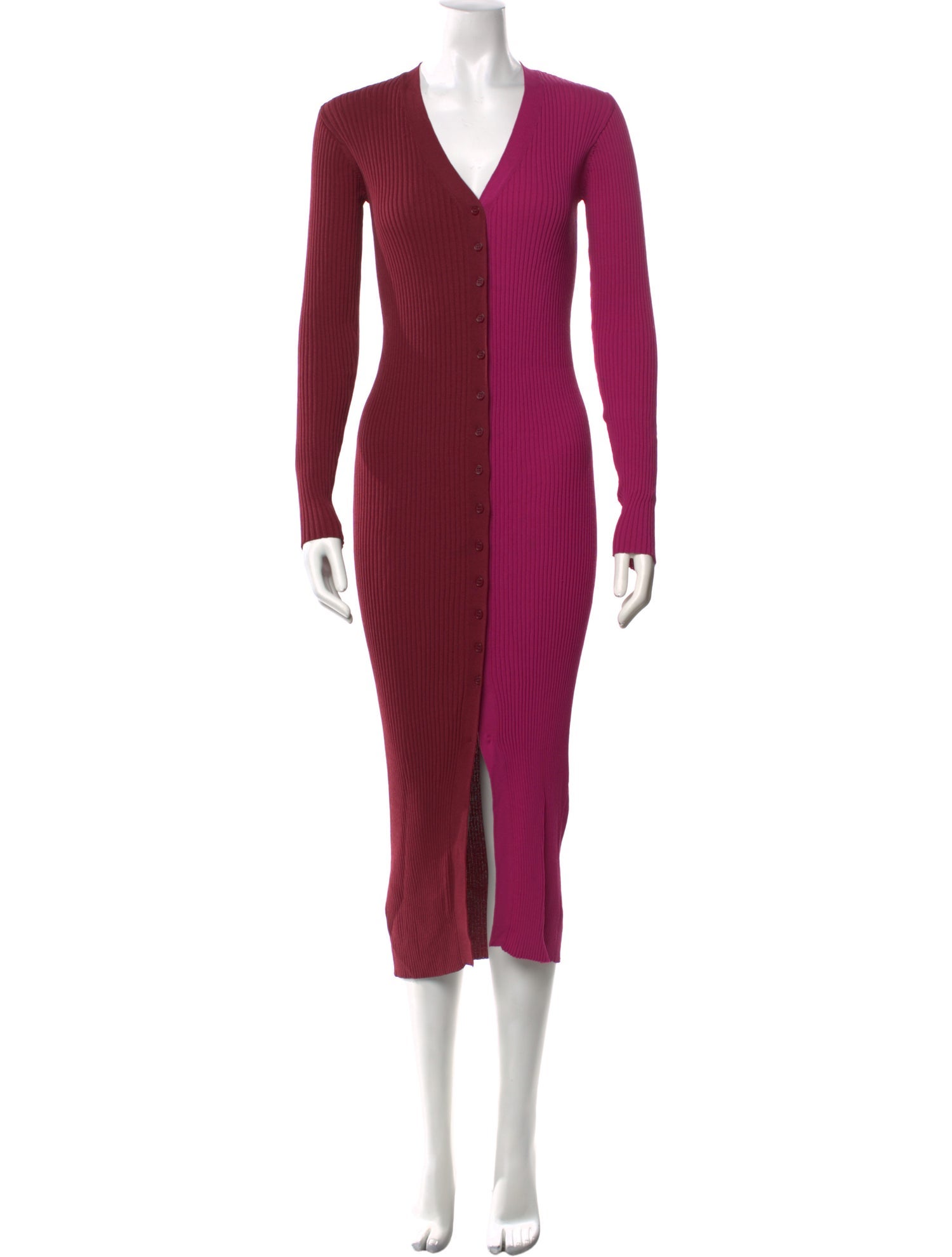 Staud V-Neck Long Dress