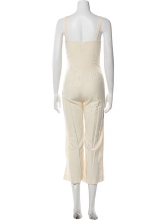 Staud Bamboo Square Neckline Jumpsuit