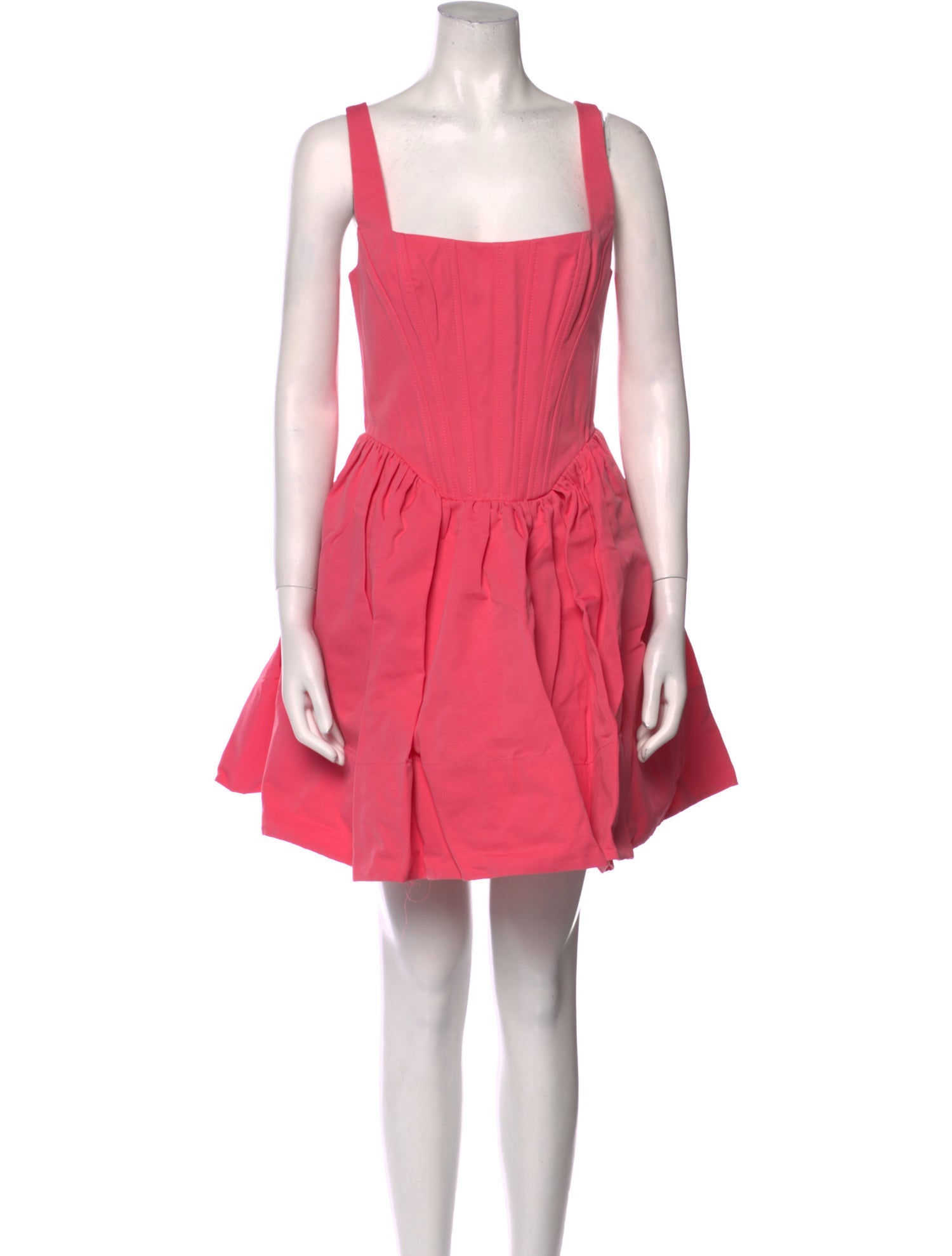 Staud Square Neckline Mini Dress