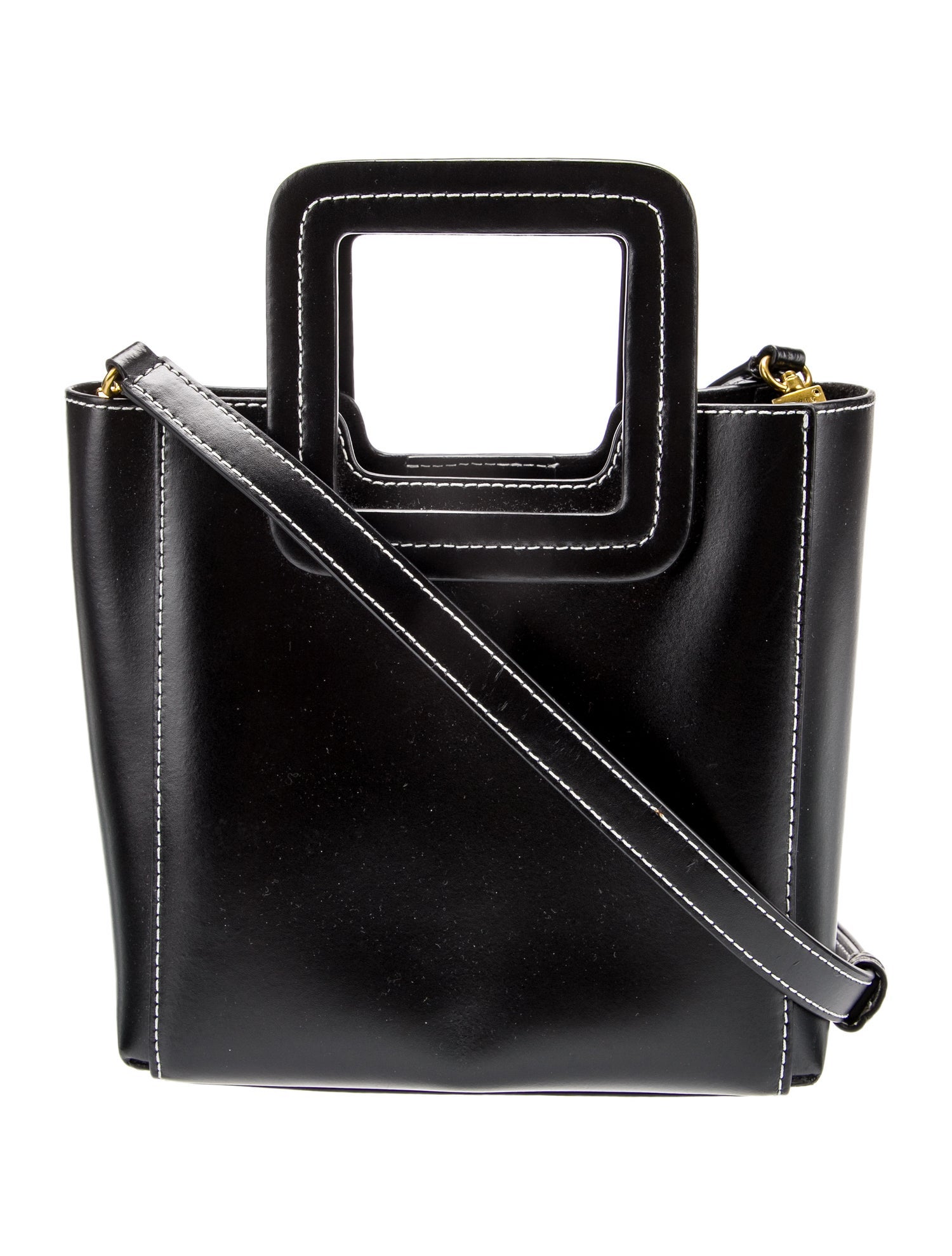 Staud Leather Top Handle Bag