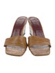 Staud Embossed Leather Slides