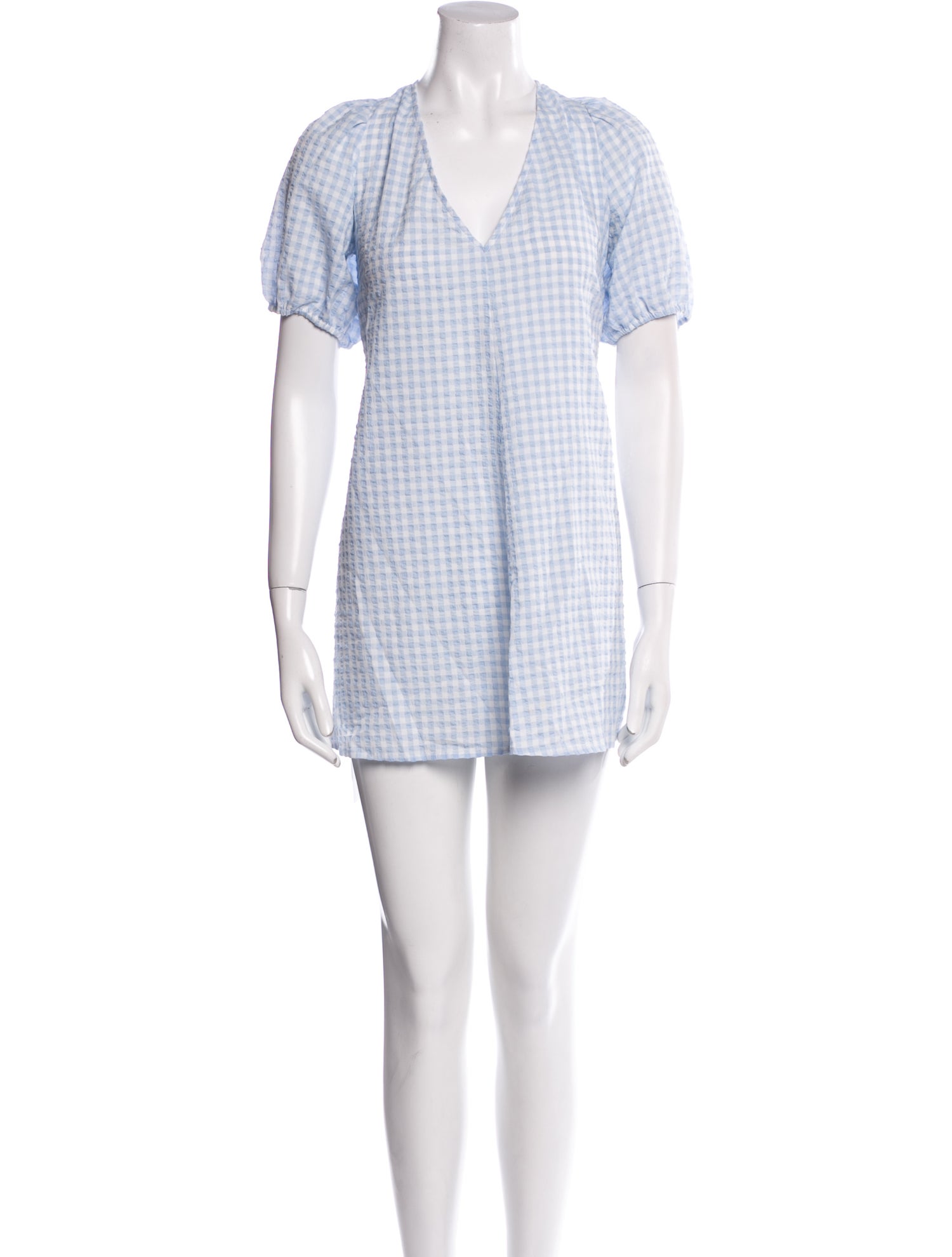 Staud Plaid Print Mini Dress