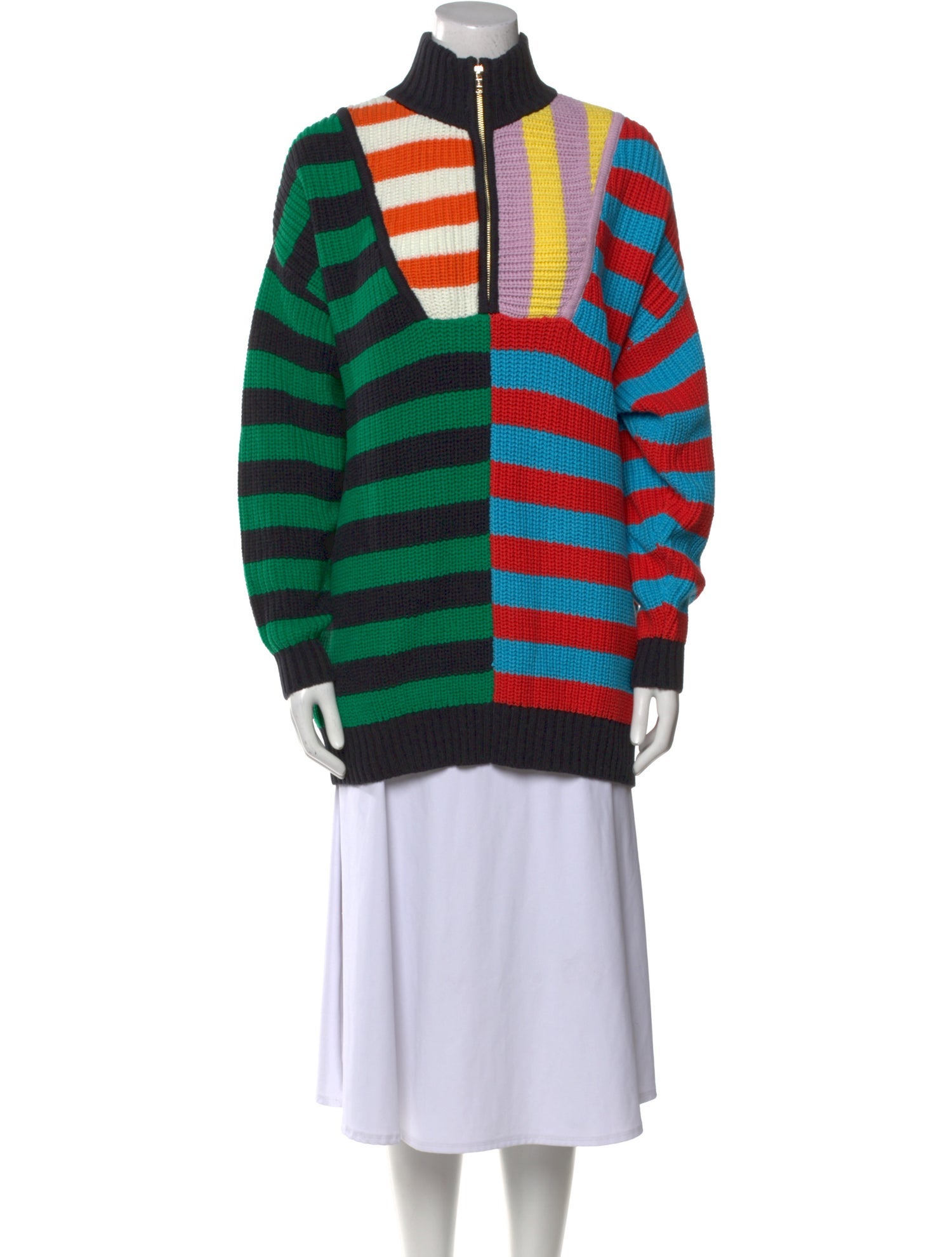 Staud Striped Mock Neck Sweater w/ Tags