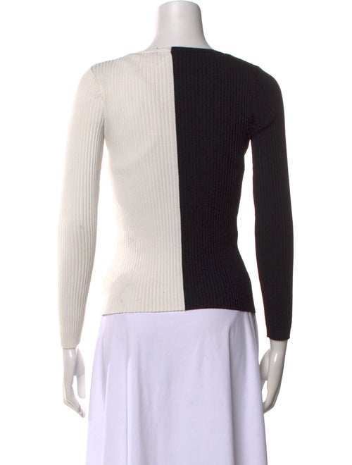 Staud Colorblock Pattern V-Neck Top