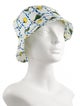 Staud Linen White Pattern Hat
