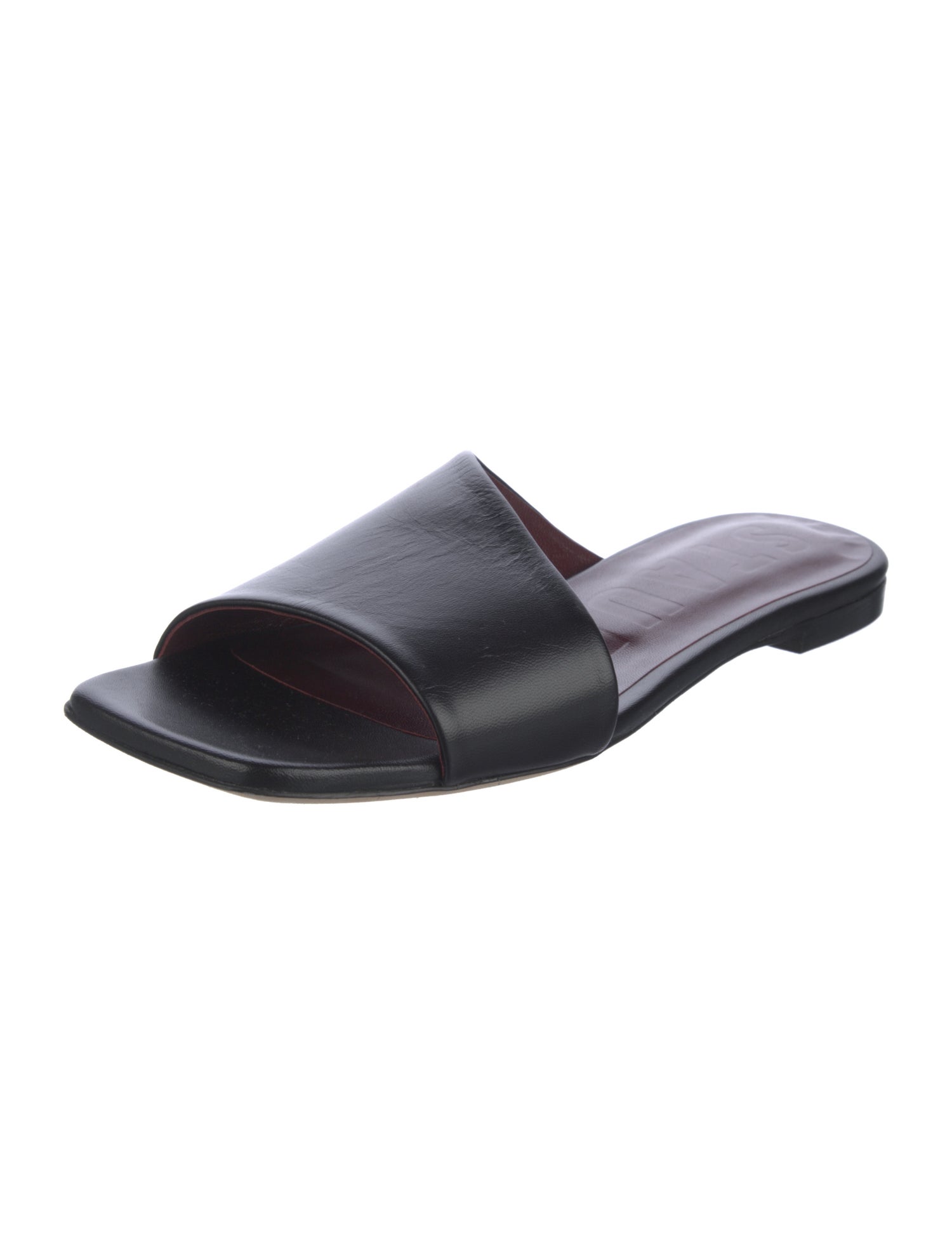 Staud Vintage Leather Slides