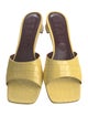 Staud Embossed Leather Slides