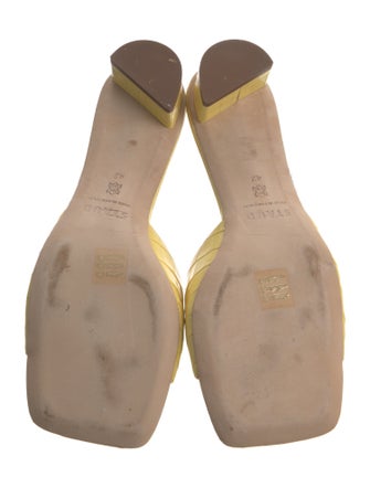 Staud Embossed Leather Slides