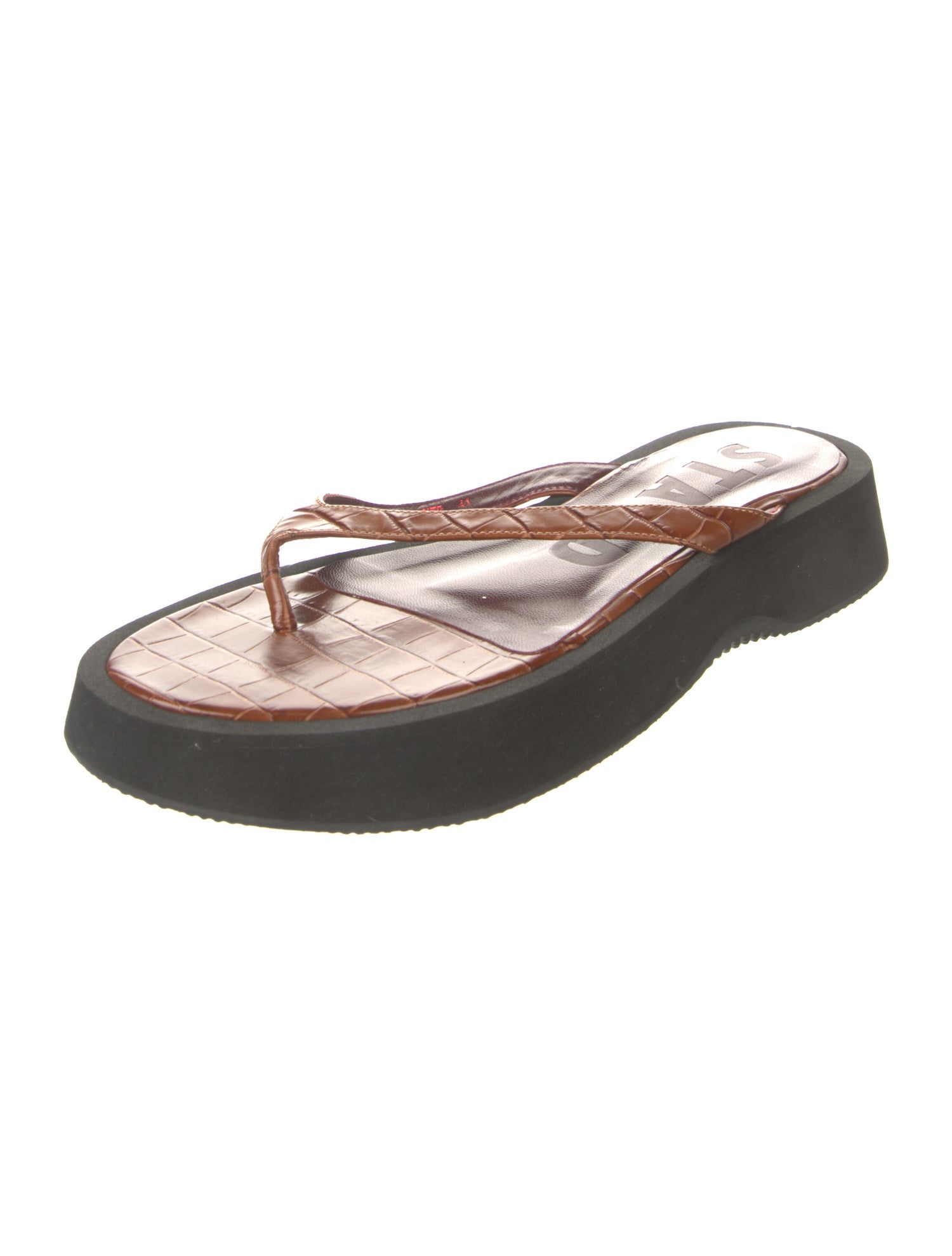 Staud Leather Flip Flops