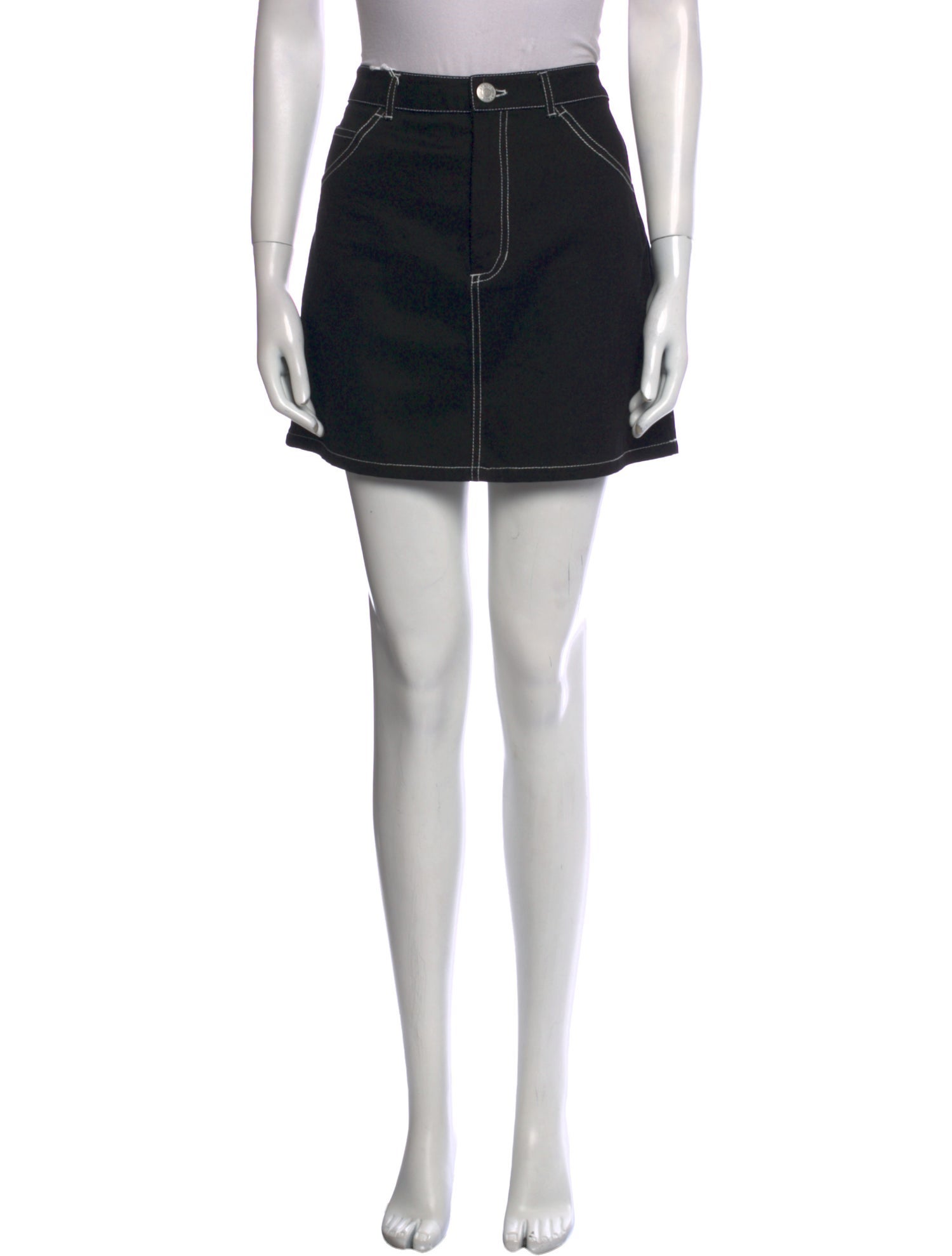 Staud Grosgrain Trim Mini Skirt