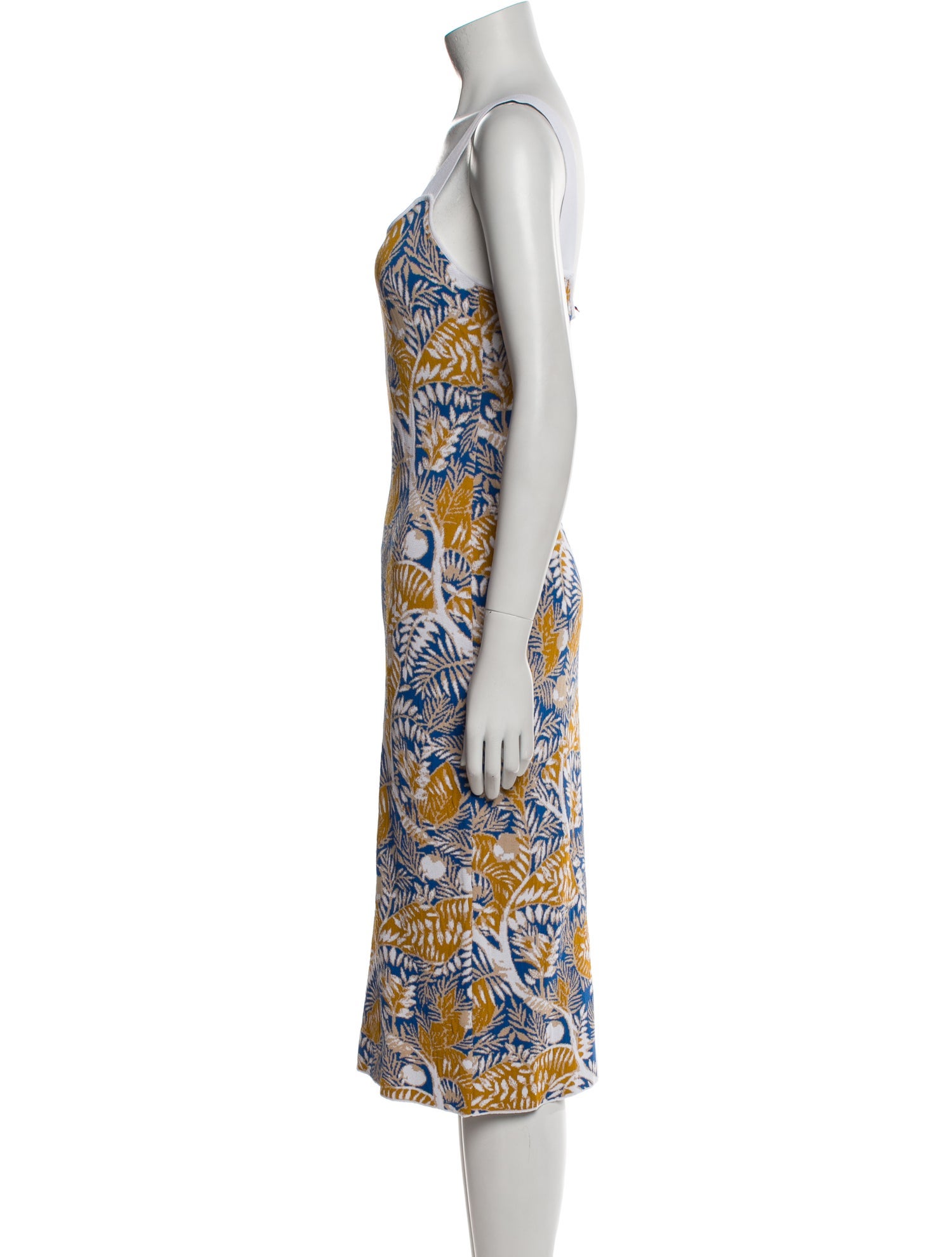 Staud Printed Midi Length Dress